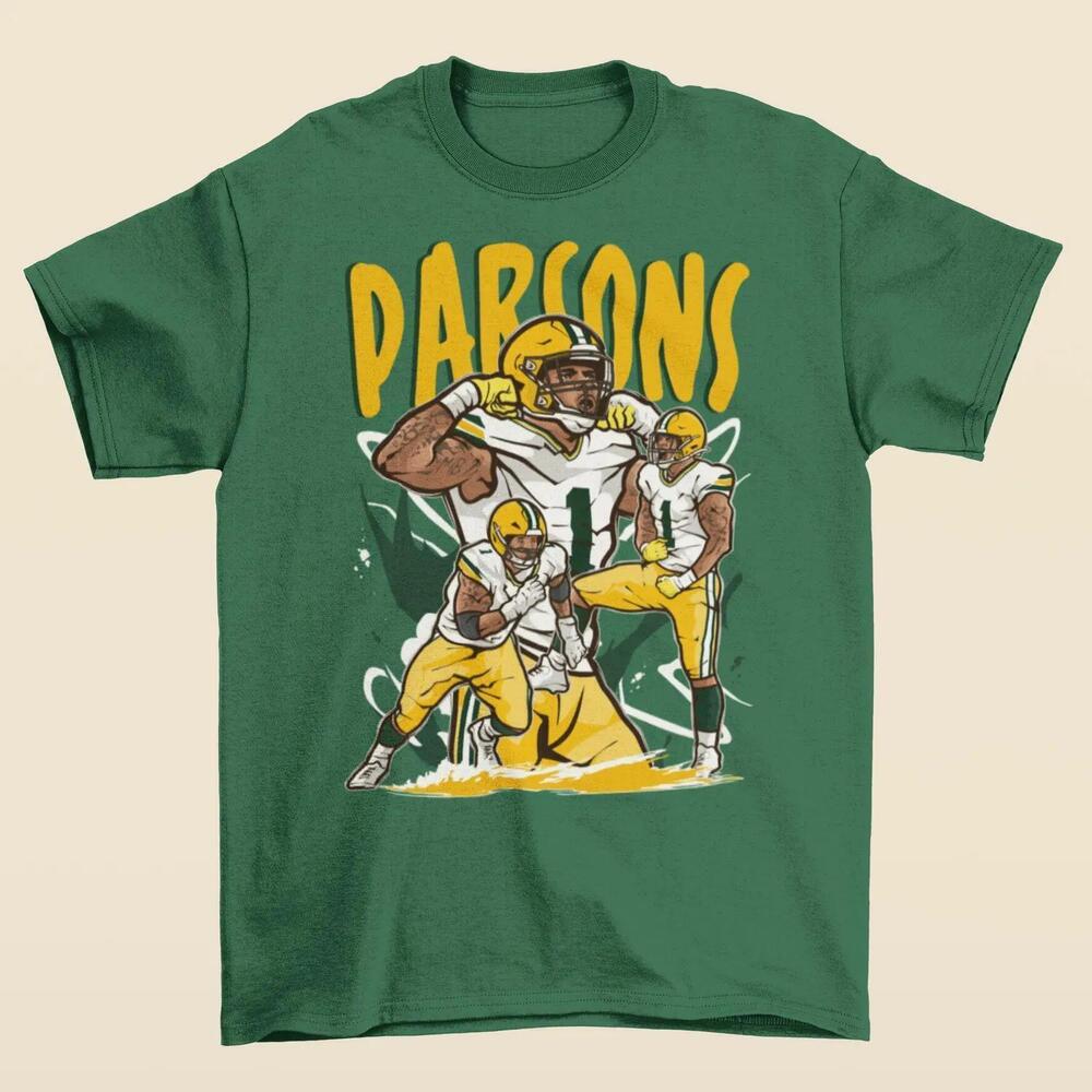 Micah Parsons Cartoon Style Green Bay T-Shirt